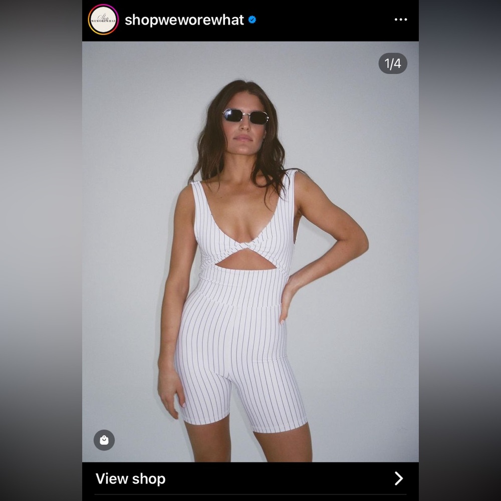 We Wore What twist cut out bodysuit in medium NWT